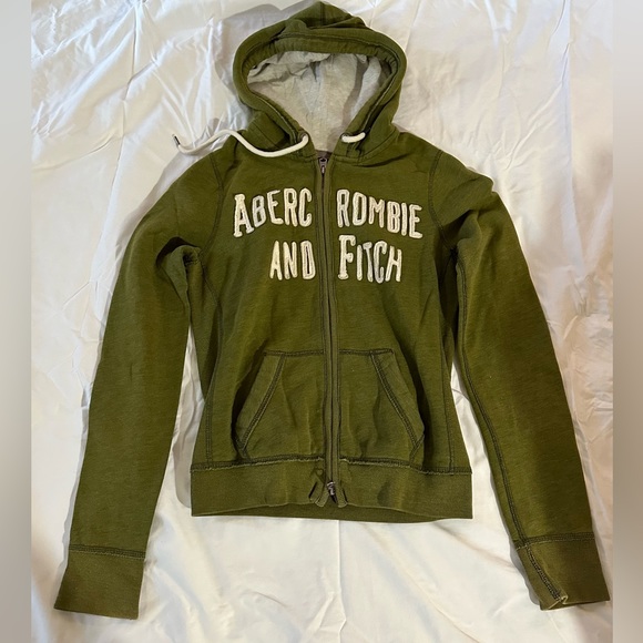 Abercombie and Fitch olive green hoodie - Picture 1 of 1